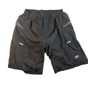 Mens,Cycling Shorts,Bellwether,XXL,Black,Padded Gel Liner MTB 82279 Reflective